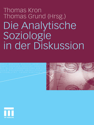 cover image of Die Analytische Soziologie in der Diskussion